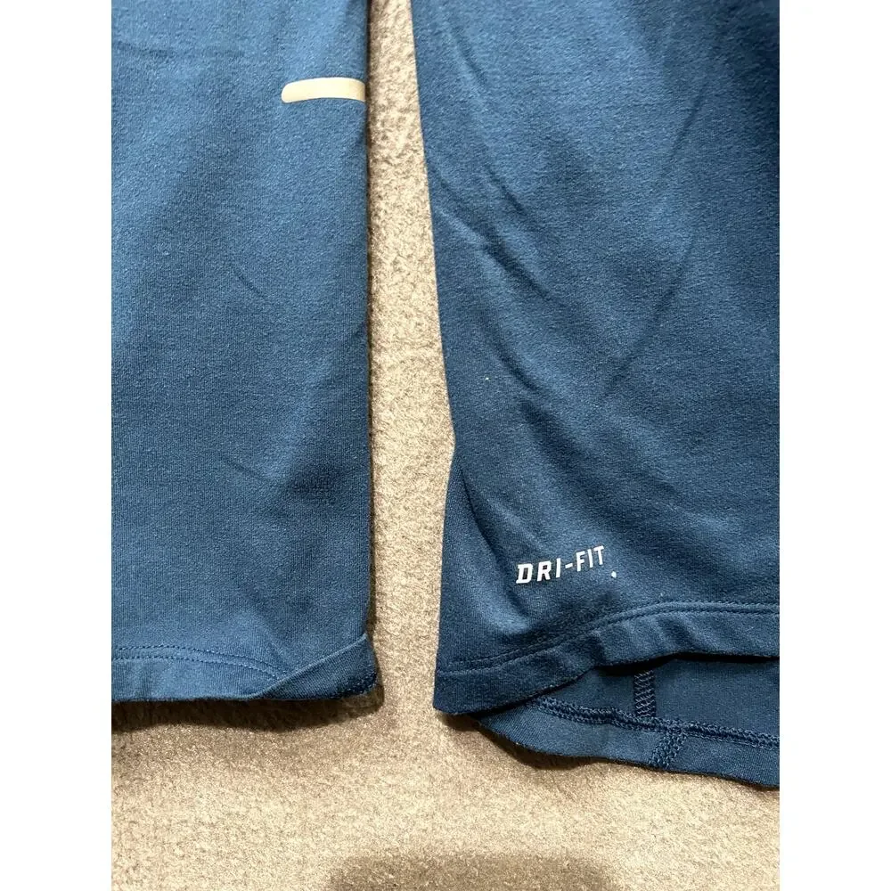 Nike Dri-Fit Quarter Zip Long Sleeve Mock Neck Blue‎ Men's Size Small
